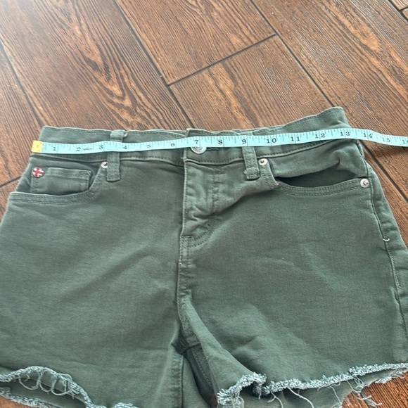 Hudson Kenzie Cut off Denim Shorts Green Size 25 - Picture 7 of 8